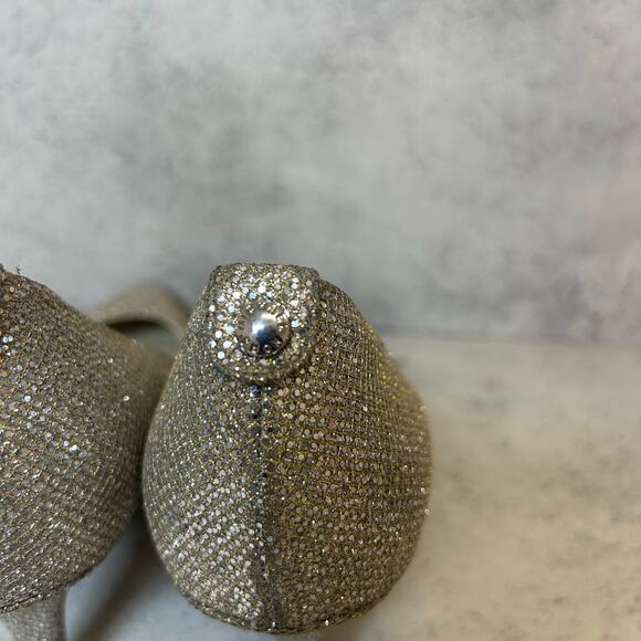 Michael Michael Kors Women's MK-Flex Kitten Pump Glitter Silver Women’s 8 - Picture 7 of 8